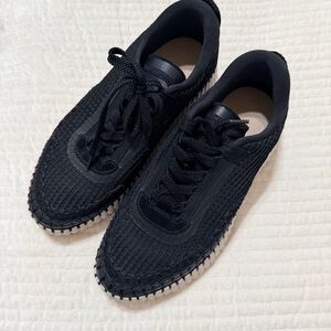 Chloe Nama Stitch Walking Sneakers in Black in 38